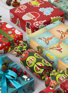 圣诞礼品包装纸 Christmas wrapping paper 彩纸花纸新年礼物包装