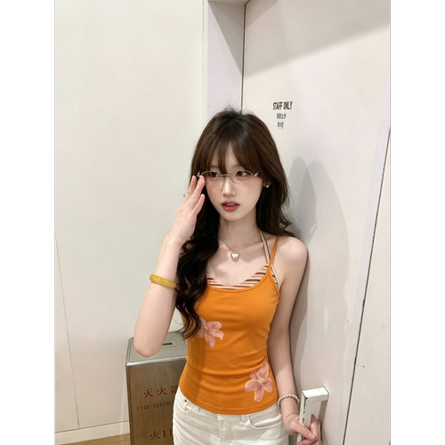 【夏珍】挂脖带胸垫吊带背心女装