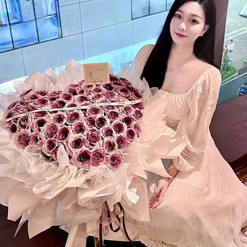 全国同城花店配送乌梅子酱曼塔玫瑰花束生日鲜花长沙郑州成都武汉
