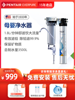 爱惠浦EF-900P PLUS家用矿物质净水器自来水厨房直饮厨下式净水机