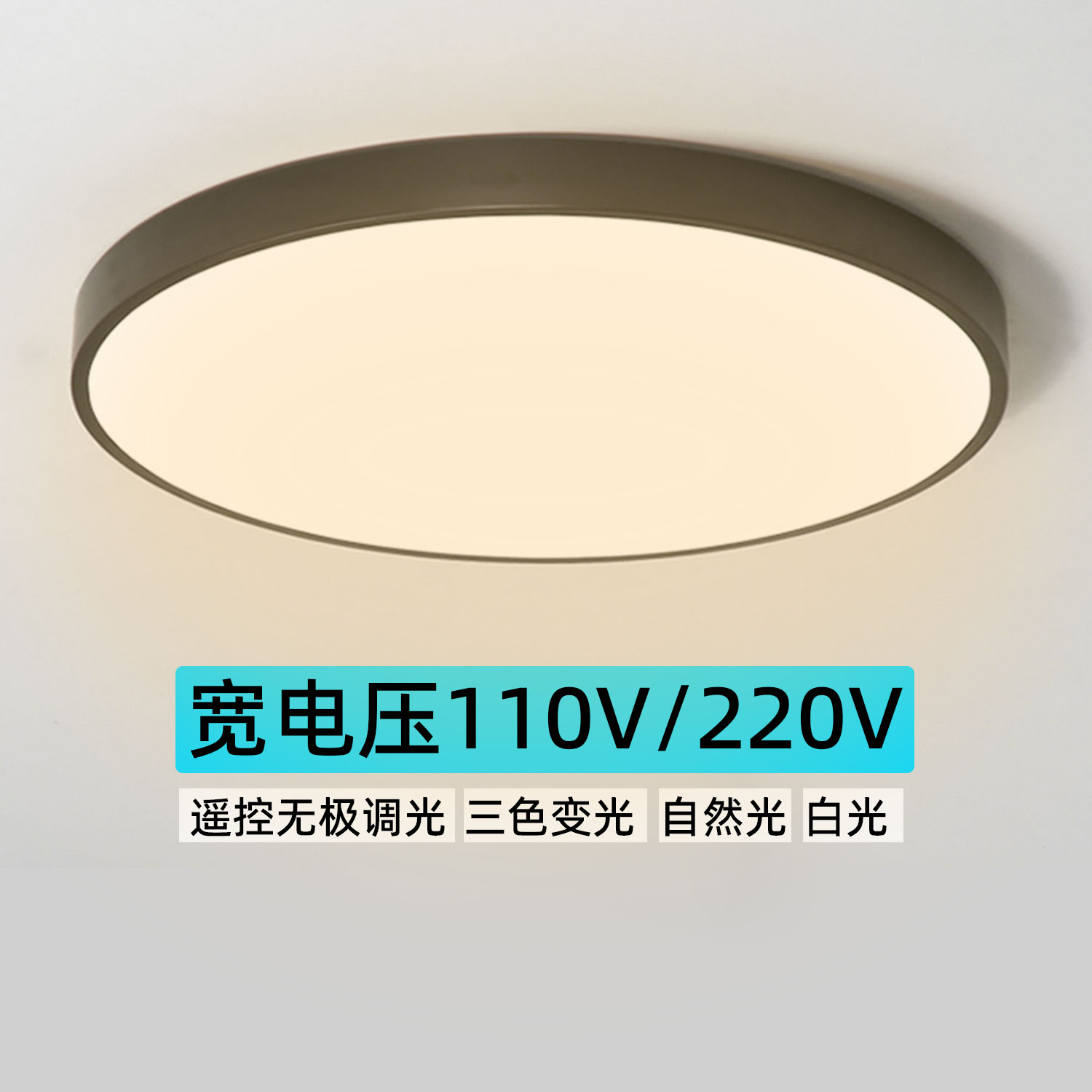 宽压电110v/220v无极调光吸顶灯