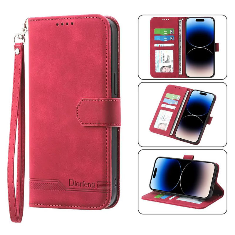 适用苹果14仿皮磨砂翻盖皮套