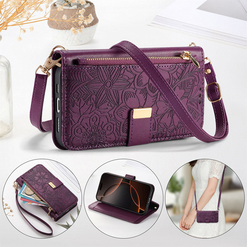 适用三星Galaxy S25手机壳新款S24ultra斜挎S22/S23FE全包防摔A56/55/36/26翻盖保护皮套A35/25/15/05S/07/06