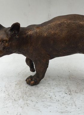 工艺纯铜招财猫咪客厅家居装饰