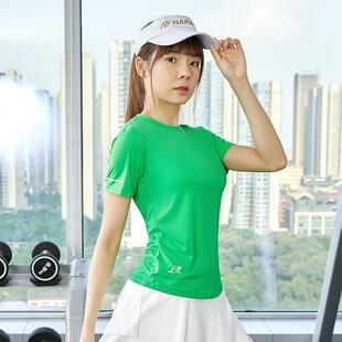 春秋夏季户外穿跑步长短袖瑜伽运动服健身速干t恤广场舞上衣女