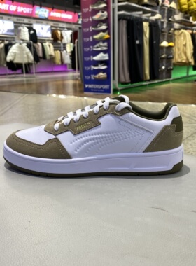 彪马低帮24年冬季中性395087-04彪马白-橡树棕-金色