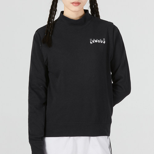 新款 安德玛UA女卫衣Rival Terry训练运动上衣休闲套头衫1355528