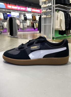 彪马低帮24年冬季女性402109-02黑色-彪马白-金色