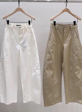 【秦岚同款】正品休闲裤2025夏新品棉质弯刀裤中腰MBE2PATT03