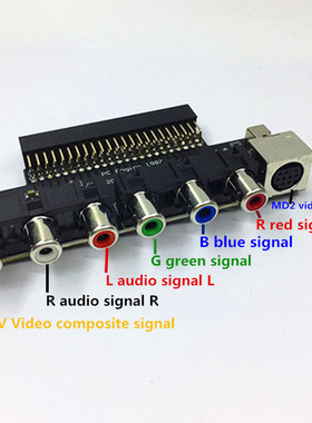 PCE Engine游戏机后尾插RGB输出AV输出制式1代 2代