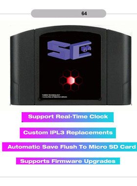 SC64PLUS烧录卡N64烧录卡版支持N64DD/GB/GBC/NES/SNES游戏
