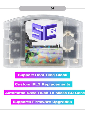 EVERDRIVE SC64烧录卡N64烧录卡版支持N64DD/GB/GBC/NES/SNES游戏