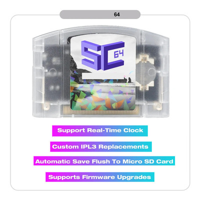 EVERDRIVE SC64烧录卡N64烧录卡版支持N64DD/GB/GBC/NES/SNES游戏