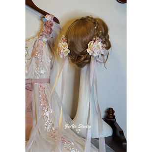 【小物尾款】莫妮卡的花园六团 飘带对夹 发带边夹花丸cla系花朵