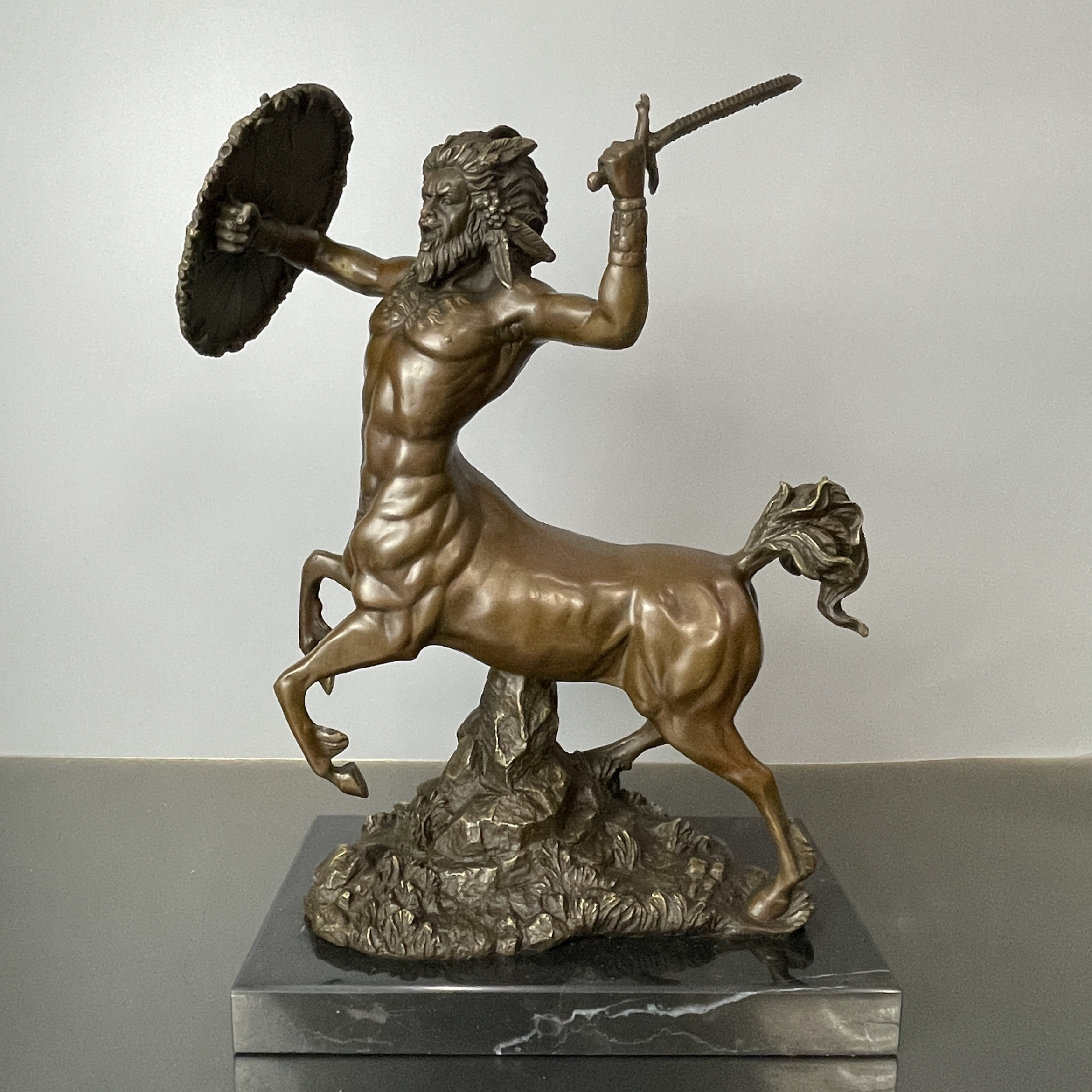 人头马铜雕塑艺术品欧式古典神话人物铜像工艺品摆件家居饰品礼品