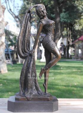 欧式风舞者展示架摆件玄关柜