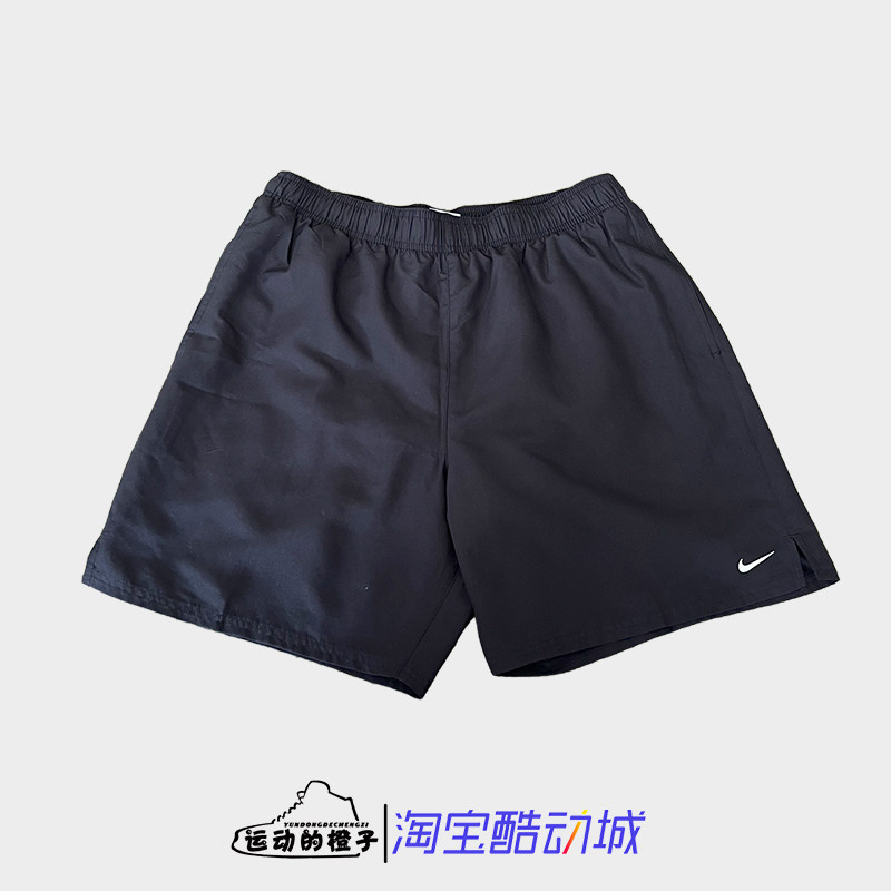 Nike耐克 男运动休闲刺绣小LOGO透气沙滩宽松五分短裤DN3289-010