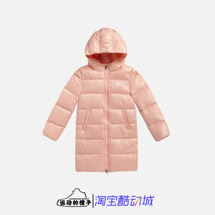 Converse/匡威 防风保暖女童幼儿中长款运动连帽羽绒服84122JK539