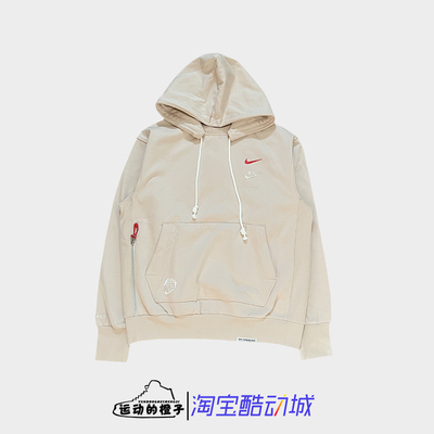 Nike/耐克 CNY龙年限定多LOGO男子加绒连帽衫运动卫衣 FZ9041-126