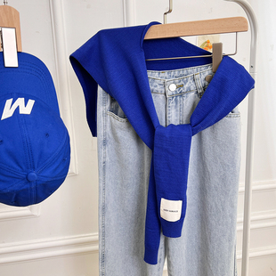 新款 空调房护颈打结围巾百搭外套 34色针织披肩女外搭春秋搭肩夏季