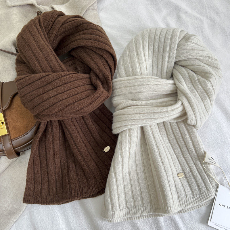 柔软不扎100%纯羊毛围巾女冬季米色咖色韩系坑条纹针织保暖围脖男,服饰配件/皮带/帽子/围巾,围巾/丝巾/披肩,淘宝优惠券,粉丝福利购,淘宝优惠卷