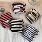 韩国egg条纹袖 套 棉质宽松防晒骑行护手臂遮阳袖 套女夏季 2025新款