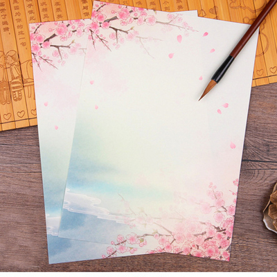 青语山水花鸟古典风唯美信笺纸