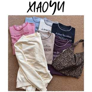 【正反两穿1996】韩风正反两穿毛钱潮牌字母卫衣圆领百搭显瘦卫衣