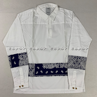 「现货」VISVIM KERCHIEF BORDER TUNIC SHIRT 腰果花衬衫 17SS