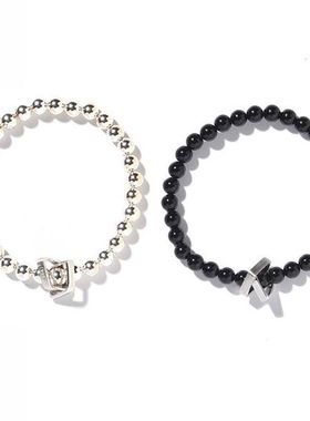 情侣手链现货玛瑙925银余文乐