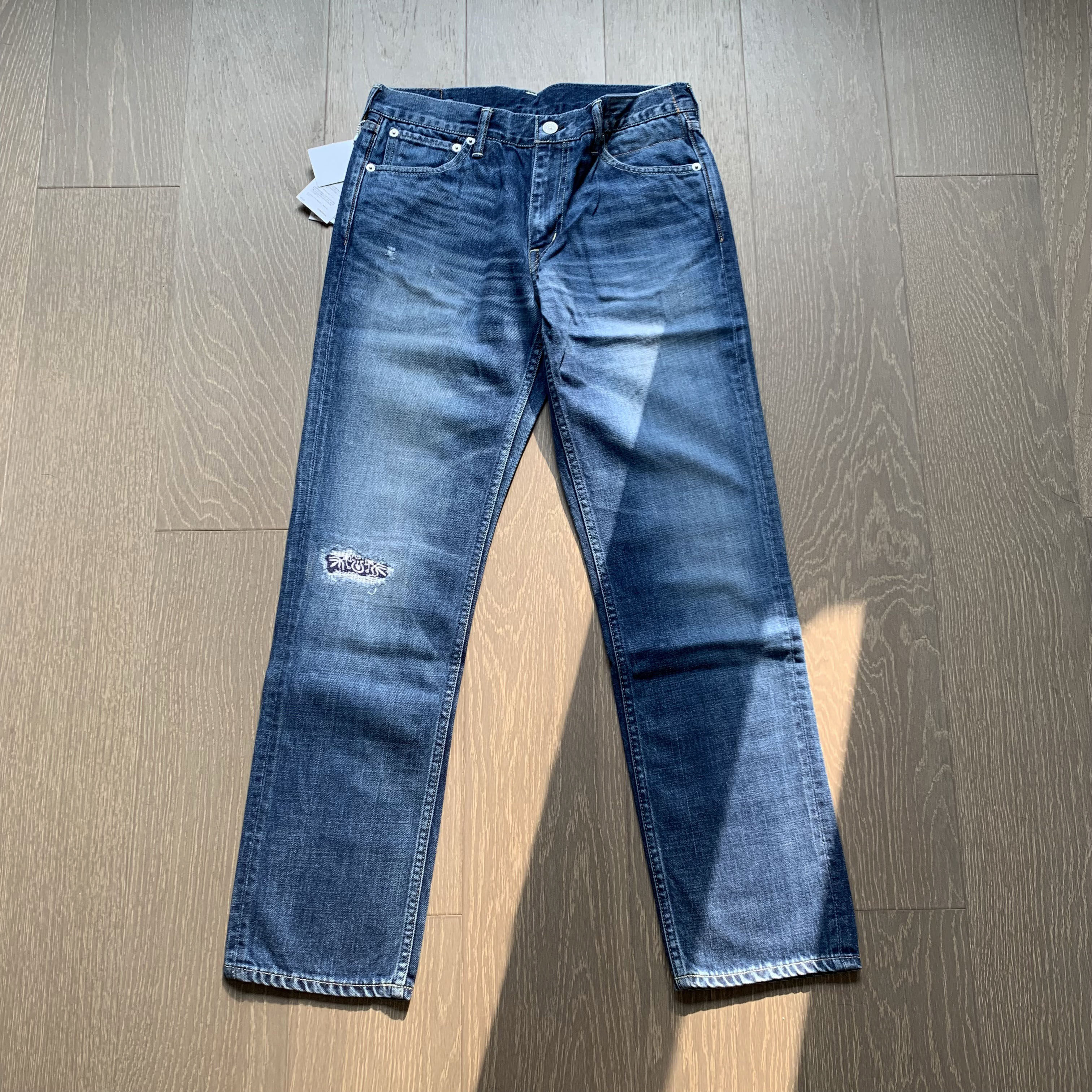 visvim social sculpture damaged-10 古布腰果花 d10牛仔裤