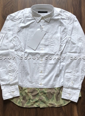 「现货」SOPHNET. CAMOUFLAGE END PANEL SHIRT 迷彩拼接衬衫14SS