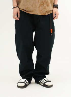 714street 20SS日系宽松复古斜纹工装裤男休闲直筒纯色CHINO长裤