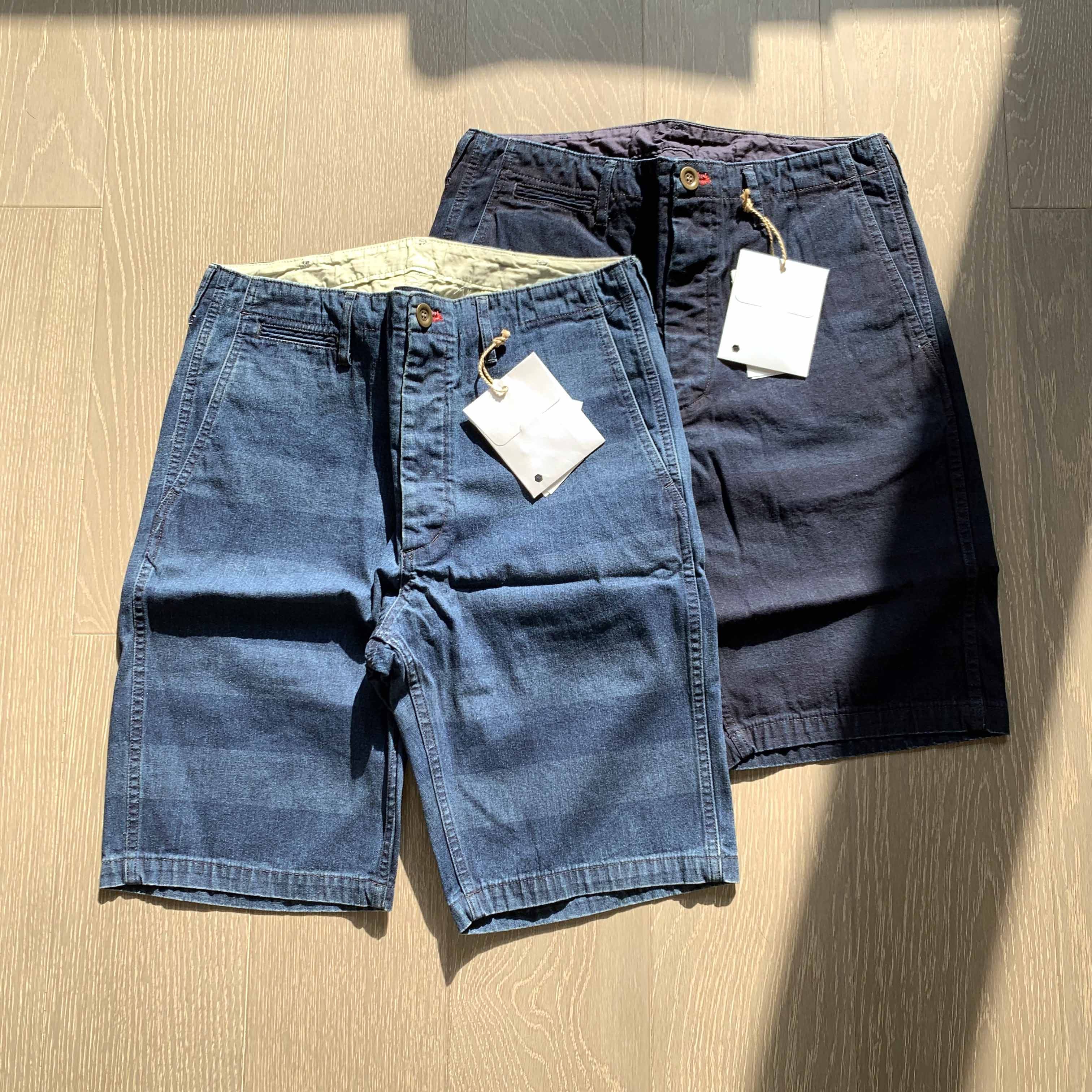 VISVIM ICT CHINO SHORTS 蓝染条纹短裤 休闲五分裤图片