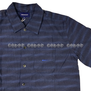 「现货」DESCENDANT BORDER 短袖 条纹衬衫 18SS ORAGE SHIRT