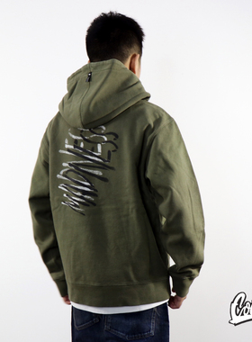 折扣 MADNESS HEAVY WEIGHT 背后印花水洗帽衫余文乐连帽加绒卫衣
