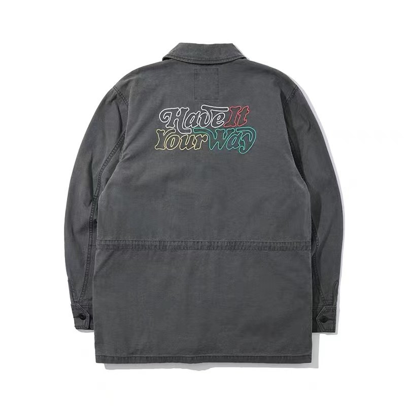 MADNESS FIELD JACKET 21AW水洗工装四袋夹克外套彩色刺绣风衣冬