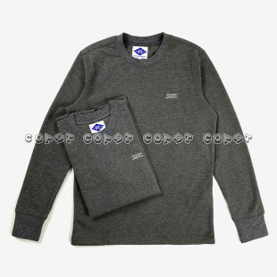 T恤男女潮上衣 字母印花余文乐日系复古华夫格长袖 MADNESS WAFFLE