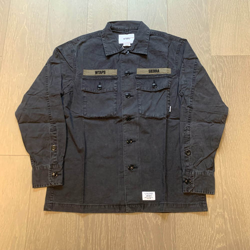 现货 WTAPS BUDS LS 02/SHIRT.COTTON.GABAD INE 18SS 两袋衬衫
