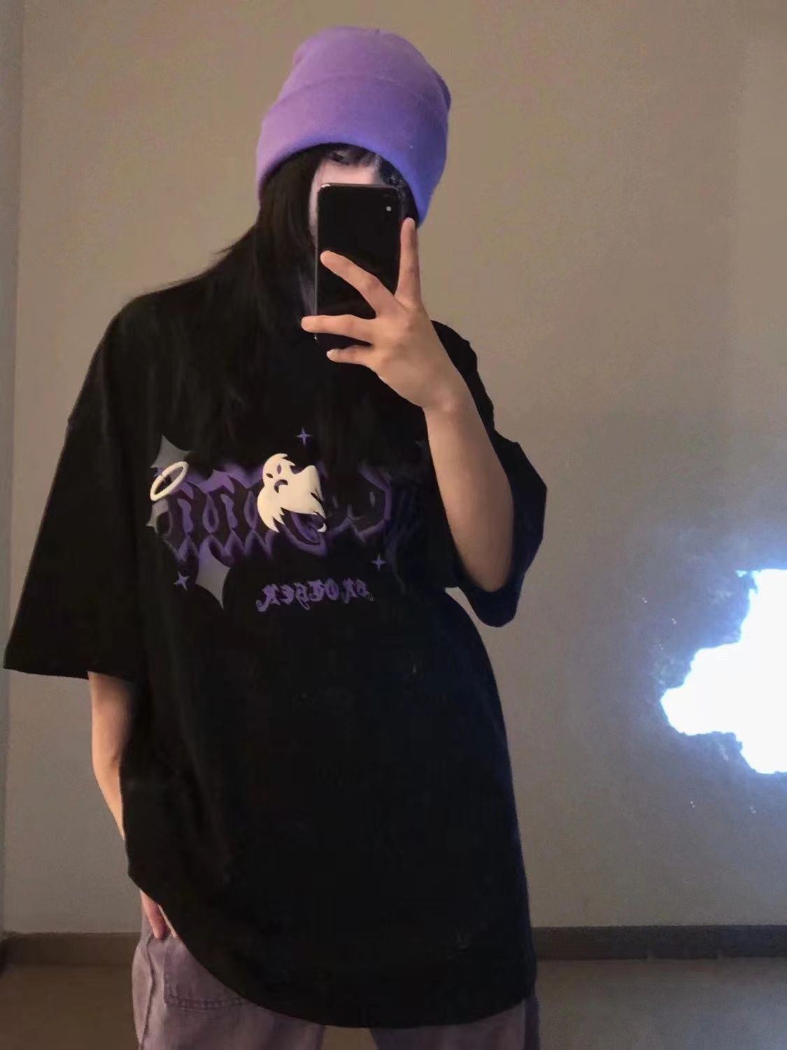 thumbnail for New American Retro Gray Pure Cotton T-Shirt for Women, Short-Sleeved, Trendy on Instagram, Loose-Fitting Korean Style, Versatile Plus-Size Top