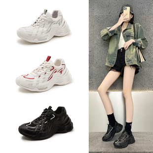 运动网面鞋 厚底老爹鞋 子配阔腿裤 小众风设计风鞋 女2026春夏新款