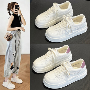 新款 2026春季 真皮厚底休闲板鞋 鞋 百搭 轻便不累脚小白鞋 子女鞋 女款