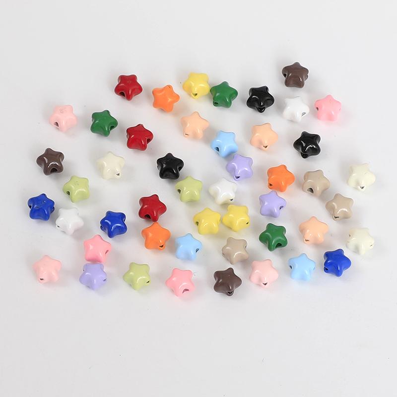 糖果色星星DIY手链串珠合金