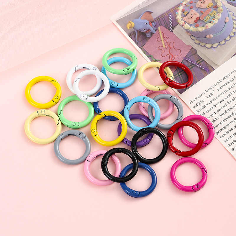 其他合金喷漆DIY手机链马卡龙色