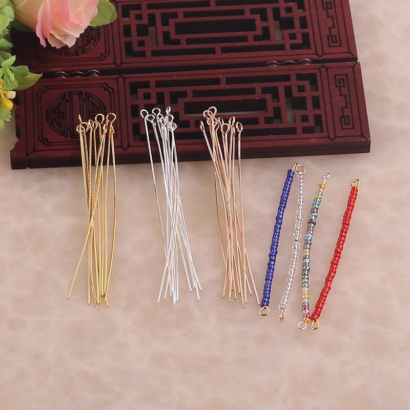 纯铜古风流苏珍珠发簪diy饰品