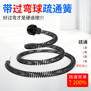 下水道疏通神器工具堵塞神器电动专业疏通弹簧专业工具马桶疏通器