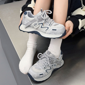 真皮老爹鞋女2026春秋新款