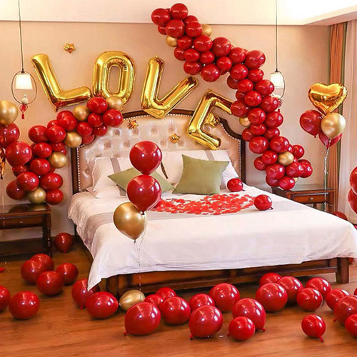 房间卧室喜字男方简单大全气球