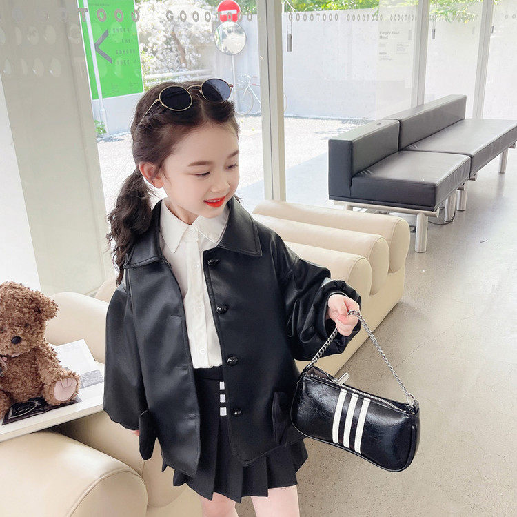 女童皮衣外套春秋款2024新款宝宝秋装儿童春季洋气上衣网红小夹克,童装/婴儿装/亲子装,普通外套,淘宝优惠券,粉丝福利购,淘宝优惠卷