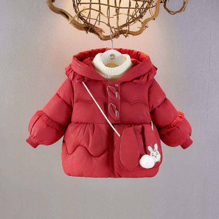 女童棉服外套冬新款洋气加绒棉衣